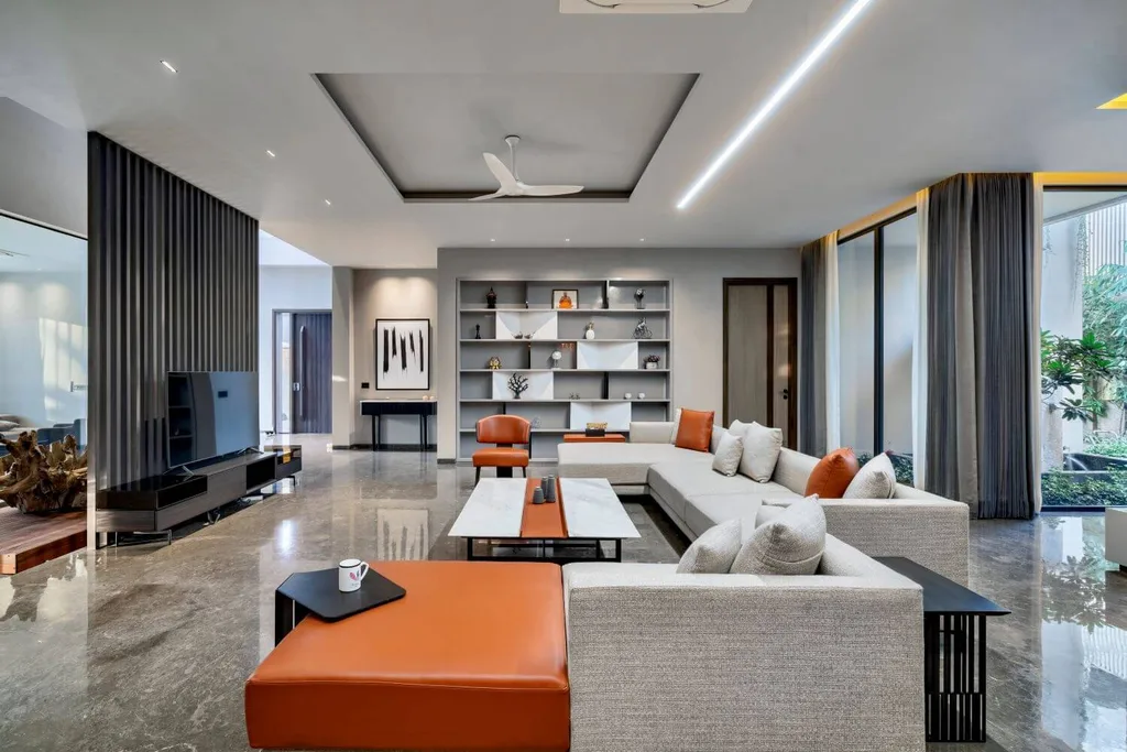 Panjab House by Planet Design Associates Blends Floating Geometry with Light Filled Living in Ludhiana India 9