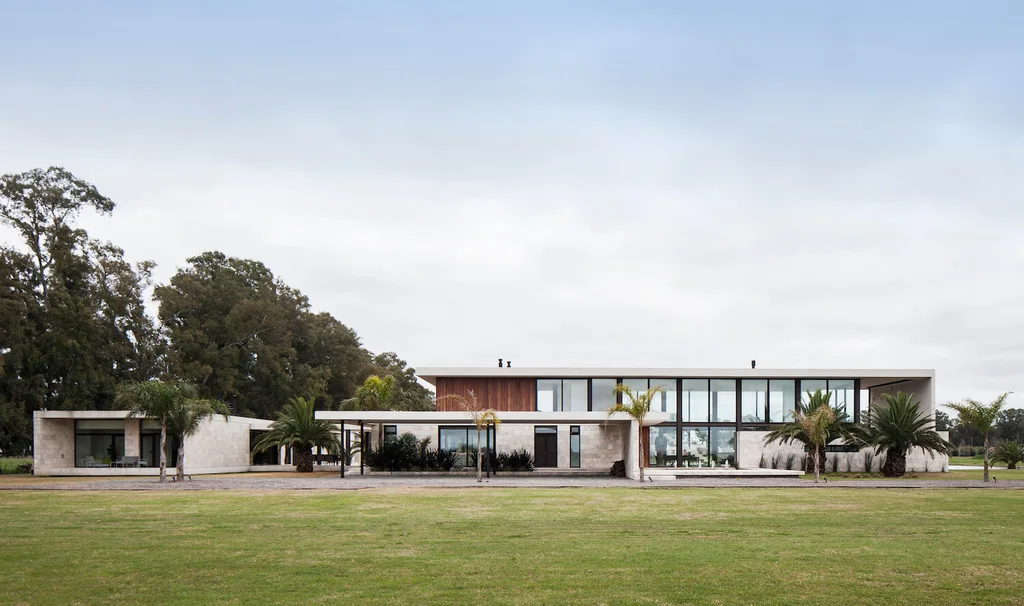 Polo House by OON Architecture, Transparency, Geometry, and Landscape in Harmony