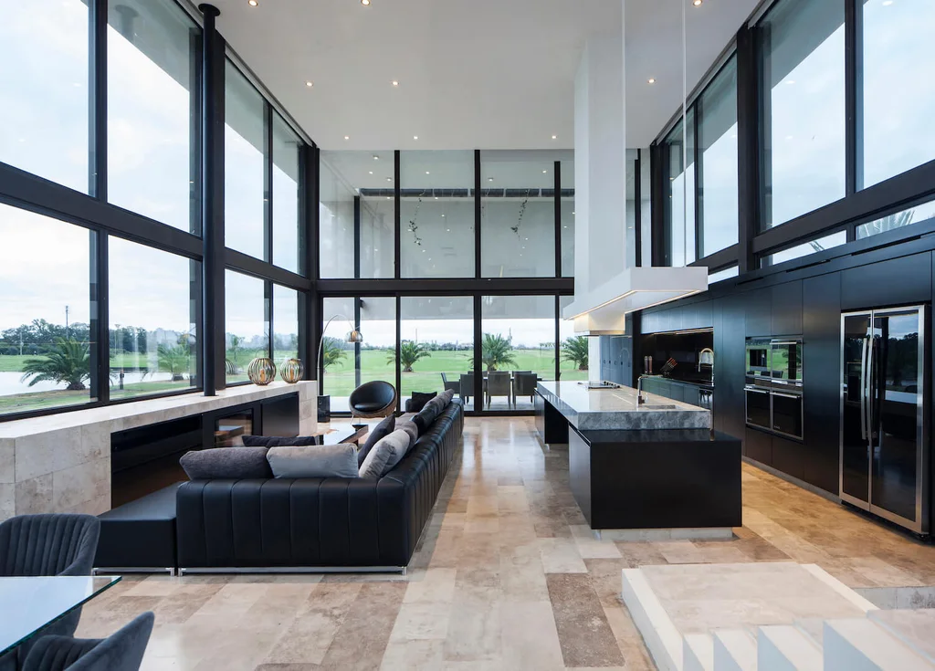 Polo House by OON Architecture, Transparency, Geometry, and Landscape in Harmony