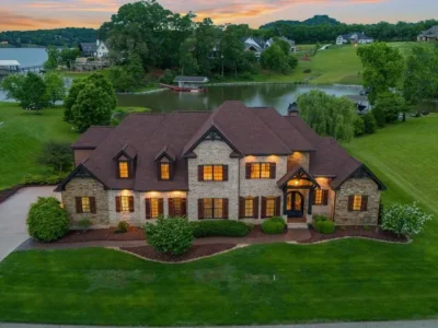 Spectacular Custom Lakefront Estate at 316 Spoondrift Ct in Prestigious Lowes Ferry Community Listed for 2 2