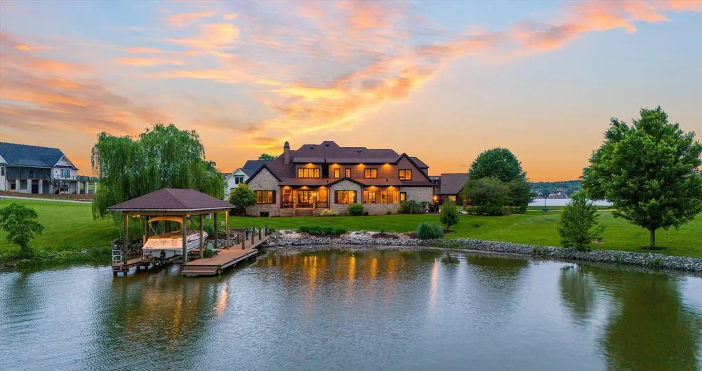 Spectacular Custom Lakefront Estate at 316 Spoondrift Ct in Prestigious Lowes Ferry Community Listed for 2 3