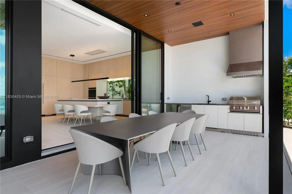 Custom Italian kitchen with Wolf appliances in Miami Beach home for sale