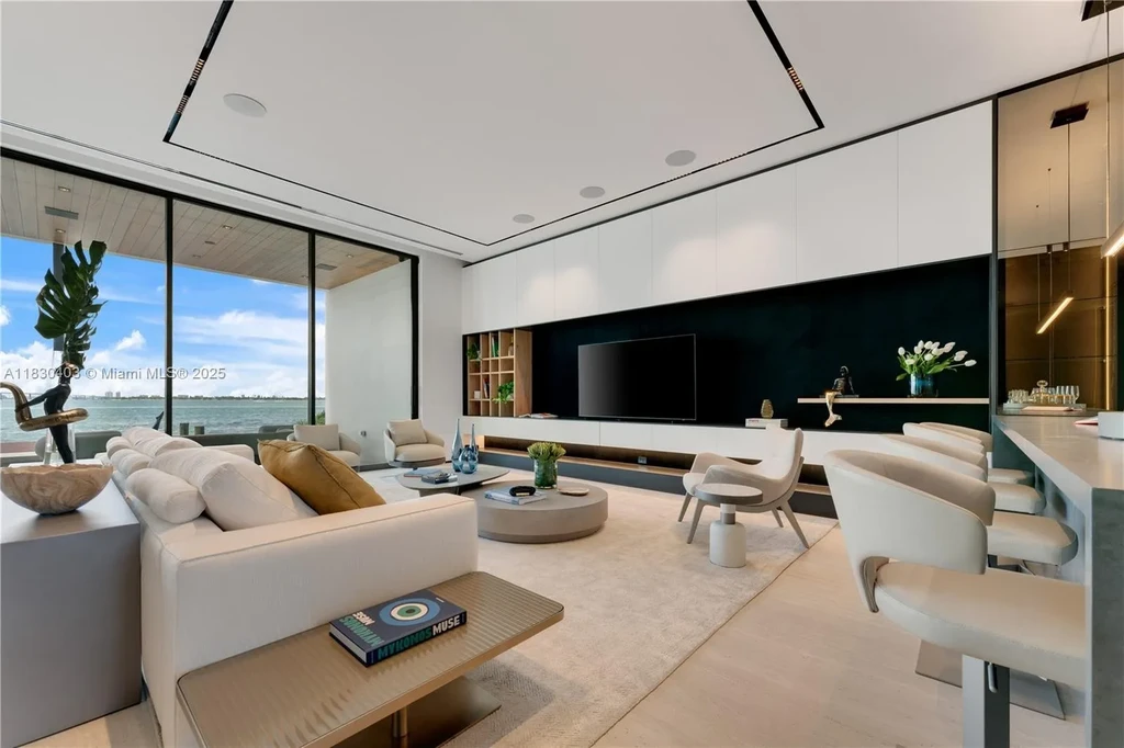 Custom Italian kitchen with Wolf appliances in Miami Beach home for sale