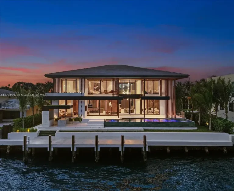 $27 Million Modern Waterfront Masterpiece Offering Breathtaking Bay Views in North Miami