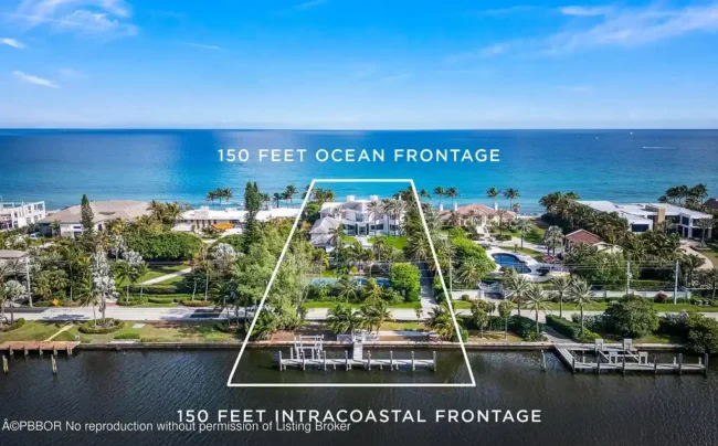 Ultra-Rare Ocean-to-Lake Estate in Manalapan Listed for $33 Million with Dual Water Frontage and Endless Potential