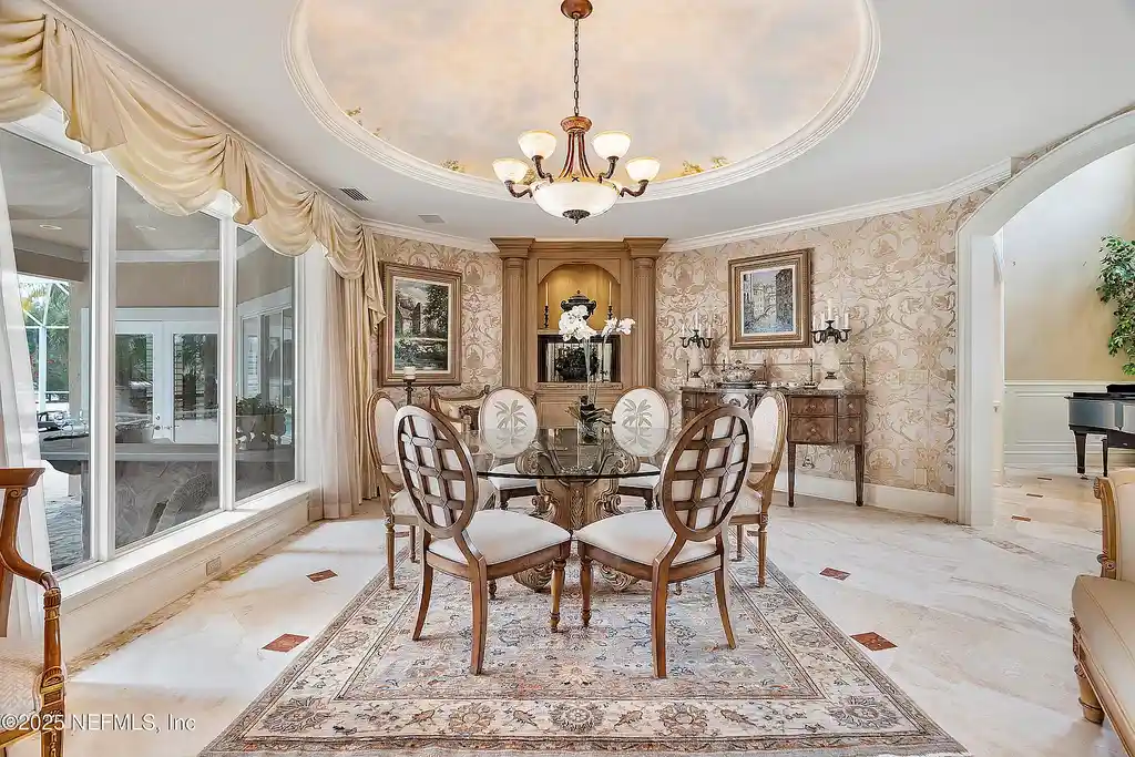 Intracoastal waterfront home for sale in Ponte Vedra Beach with private dock and gardens