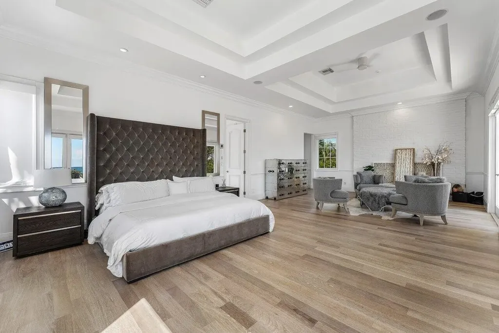 Rooftop terrace of 6080 Old Ocean Boulevard with panoramic Atlantic Ocean view and fireplace