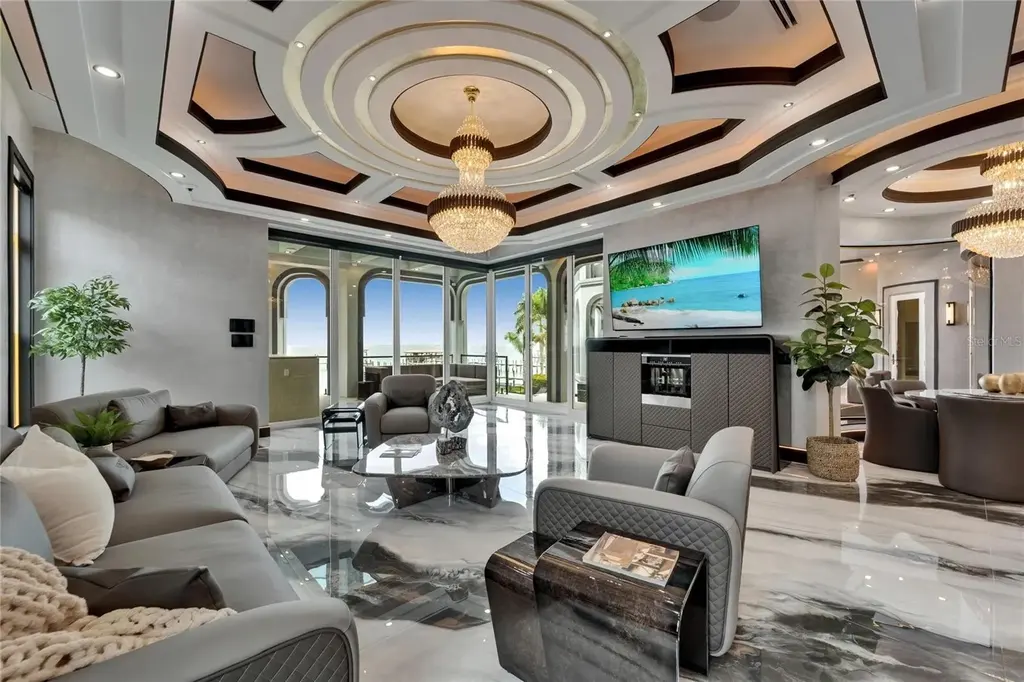 Stunning bayfront exterior of 6526 Surfside Blvd in Apollo Beach, showcasing modern design and private dock access