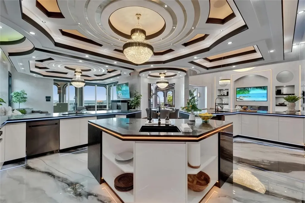 Stunning bayfront exterior of 6526 Surfside Blvd in Apollo Beach, showcasing modern design and private dock access