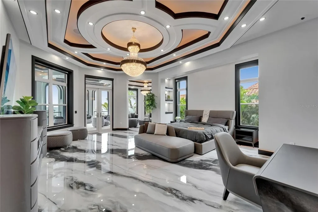 Stunning bayfront exterior of 6526 Surfside Blvd in Apollo Beach, showcasing modern design and private dock access
