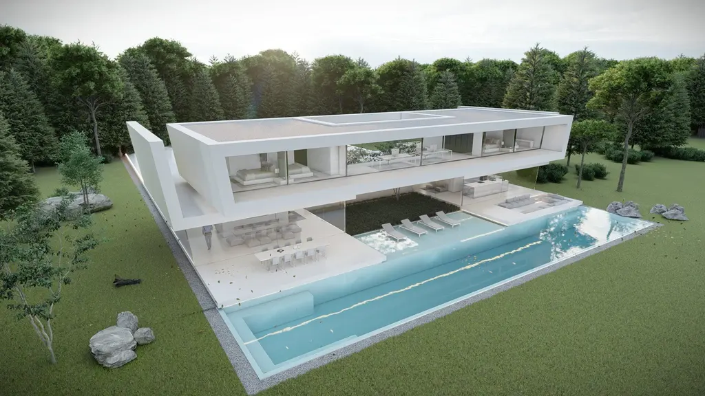 BMW Villa by Laren A Sculptural Residence Inspired by the Iconic BMW 7 Series 4