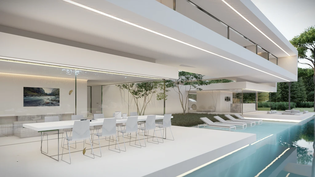 BMW Villa by Laren A Sculptural Residence Inspired by the Iconic BMW 7 Series 6