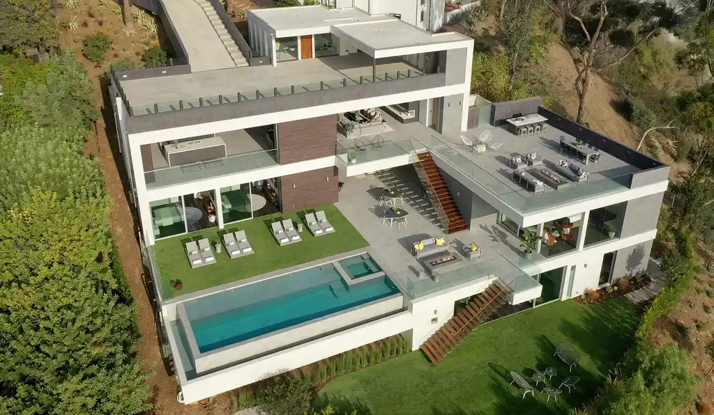 Los Tilos by Whipple Russell Architects A Modern Hollywood Hills Home with Jetliner Views and Terraced Serenity 11
