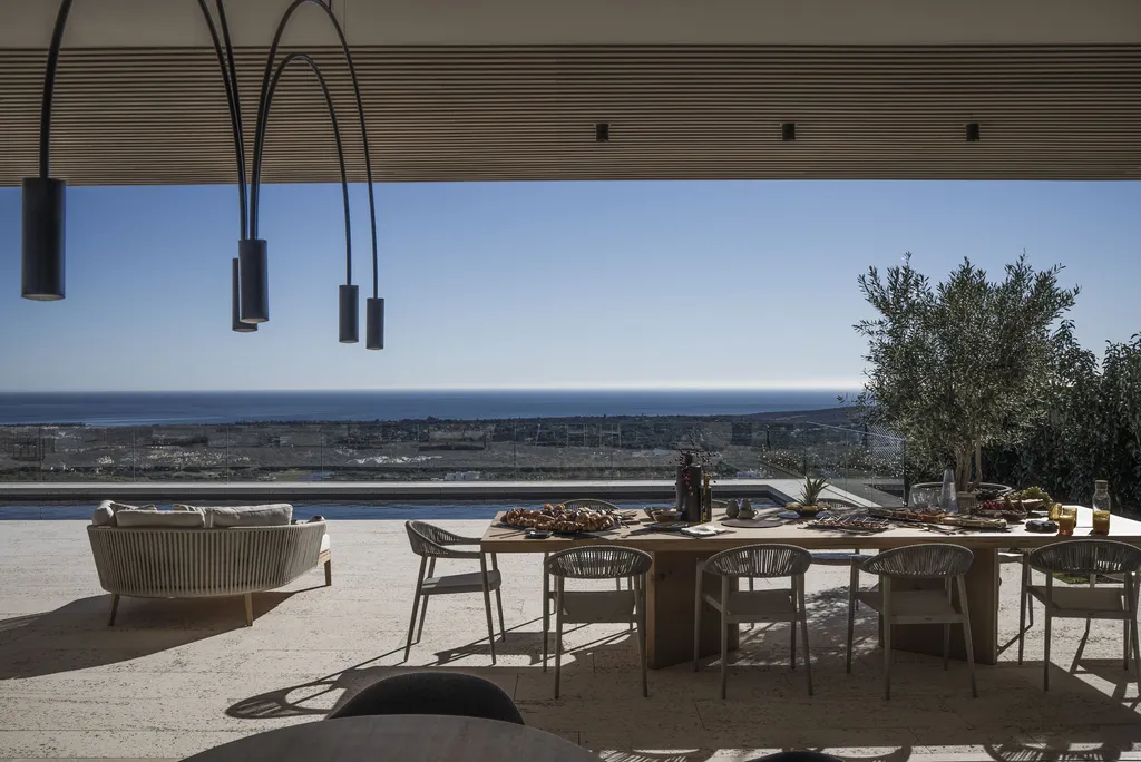 Villa BLUE by ARK Architects, A Sculptural Sanctuary with Infinite Mediterranean Views
