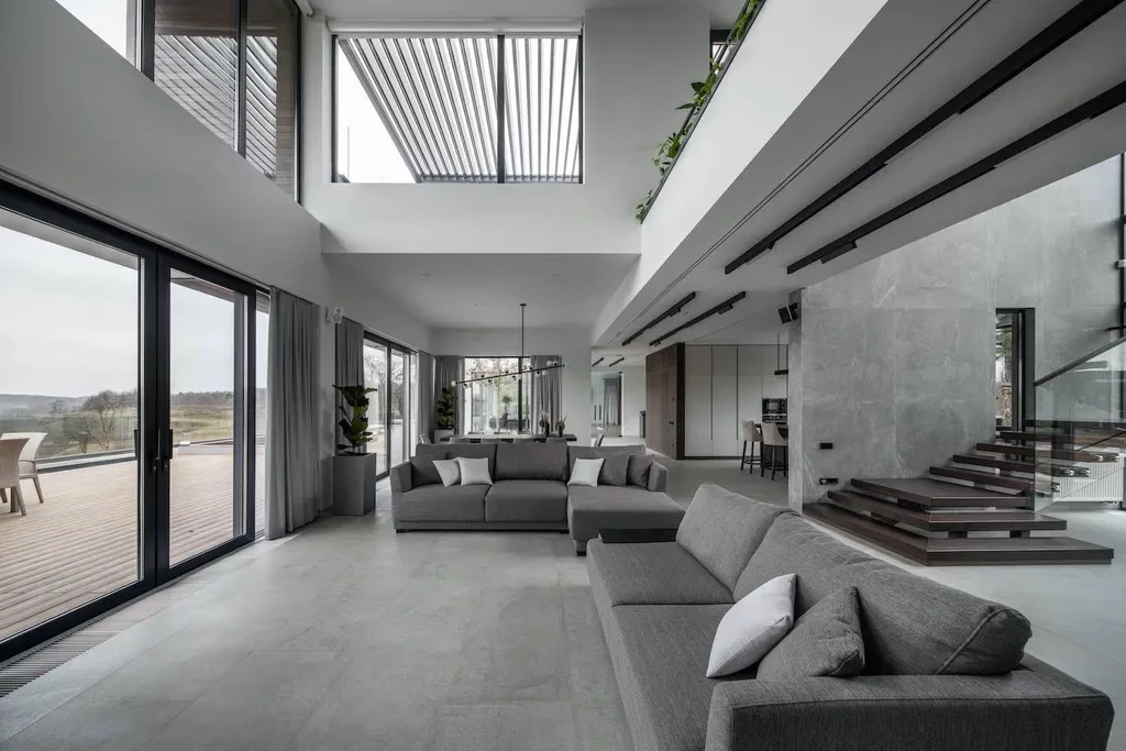 Vin House by Bogdanova Bureau Blends Modern Rationalism with Riverfront Serenity in Ukraine