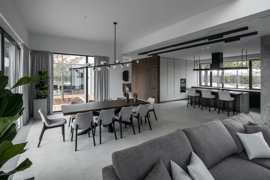 Vin House by Bogdanova Bureau Blends Modern Rationalism with Riverfront Serenity in Ukraine