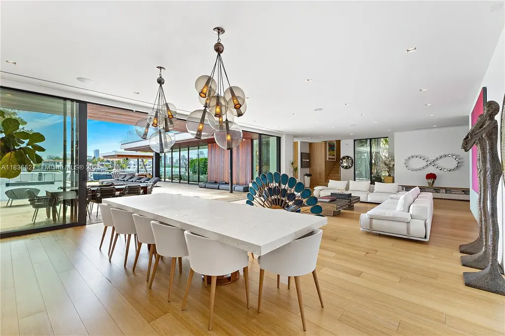 126 W San Marino Dr Asking 38M Spectacular Waterfront Home With Rooftop Dock and Skyline Views 5