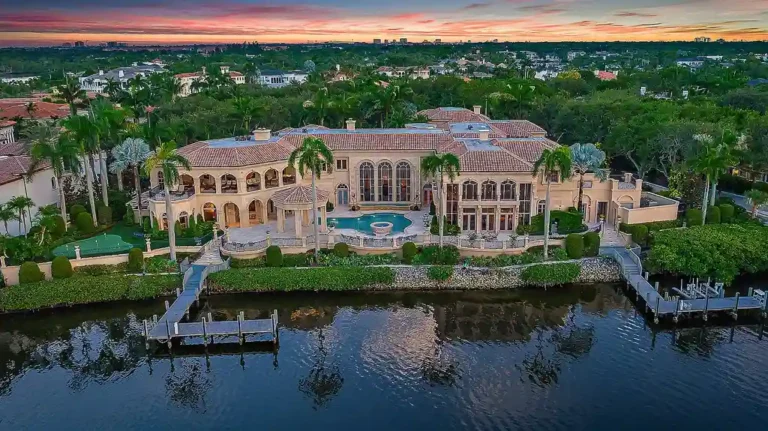 $40 Million Waterfront Paradise in Jupiter Offers Private Docks, Lavish Interiors, and Resort Amenities