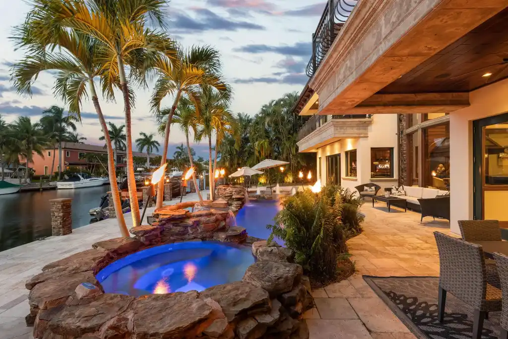 2325 NE 27th Street Spectacular West Coast Contemporary Villa in Lighthouse Point for Sale at 9 12