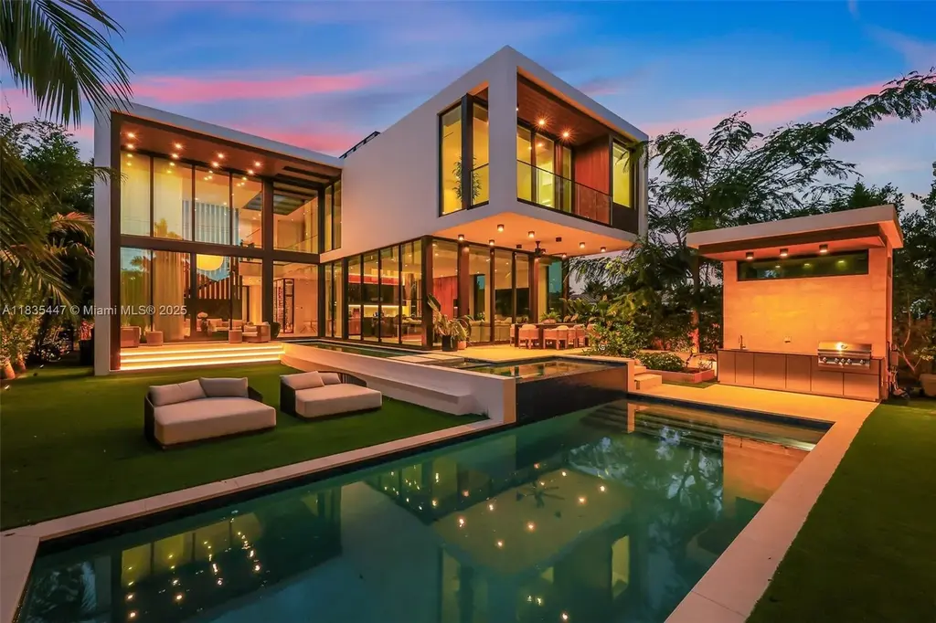 Exterior view of 2355 N Meridian Ave with modern architecture and golf course backdrop