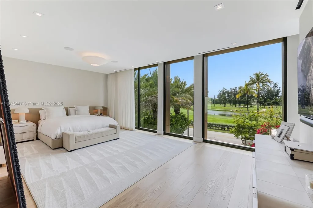Exterior view of 2355 N Meridian Ave with modern architecture and golf course backdrop