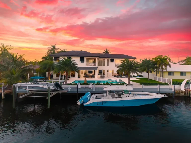 A Serene $7 Million Deepwater Estate in Pompano Beach With Bespoke Interiors, and Private Dock