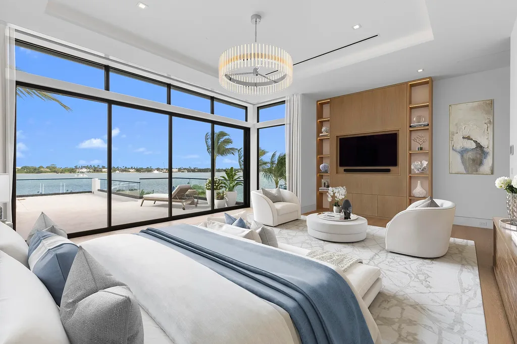 Luxury modern waterfront estate at 2914 N Flagler Drive with rooftop decks and saltwater pool in West Palm Beach