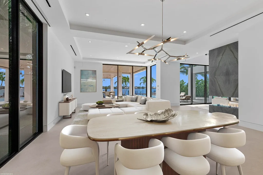 Luxury modern waterfront estate at 2914 N Flagler Drive with rooftop decks and saltwater pool in West Palm Beach