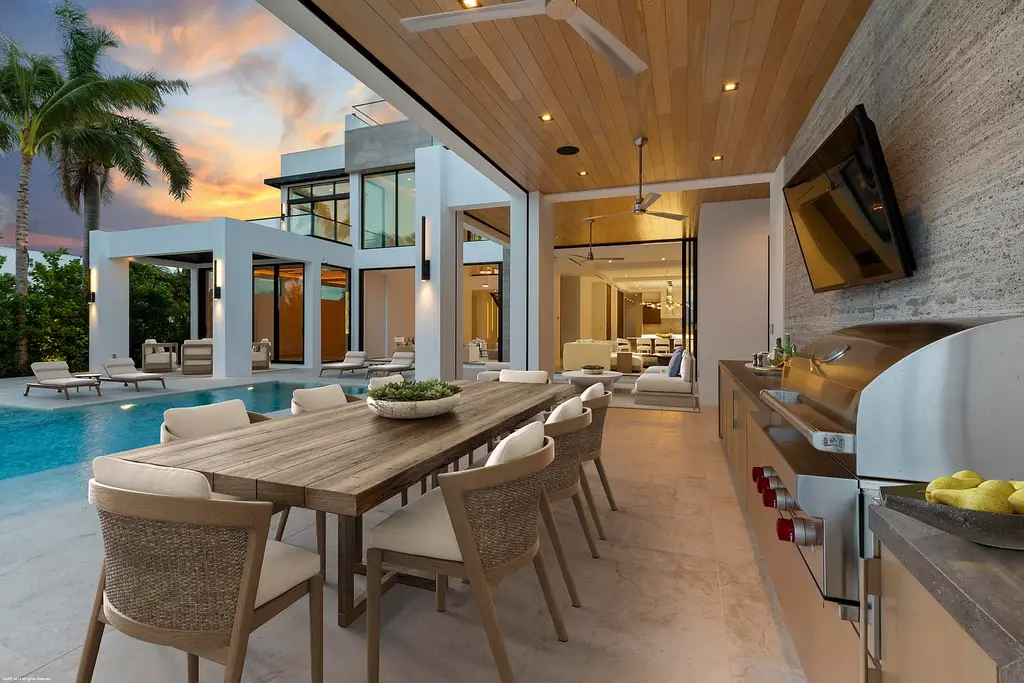 Luxury modern waterfront estate at 2914 N Flagler Drive with rooftop decks and saltwater pool in West Palm Beach