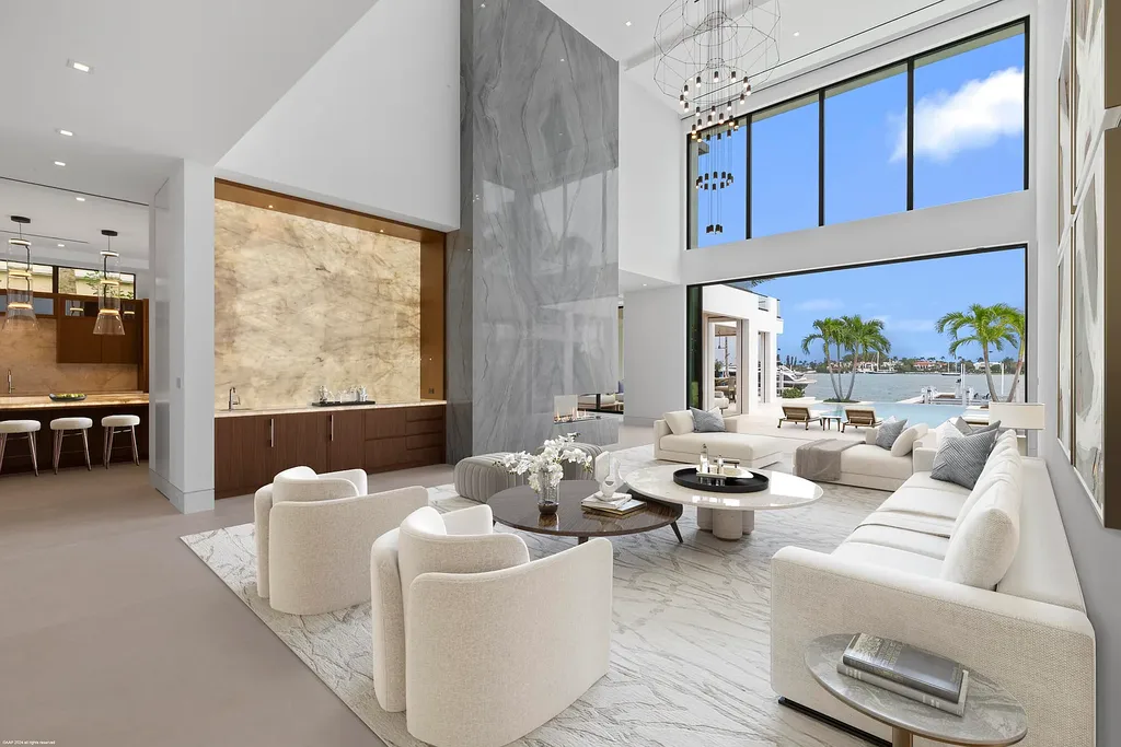 Luxury modern waterfront estate at 2914 N Flagler Drive with rooftop decks and saltwater pool in West Palm Beach