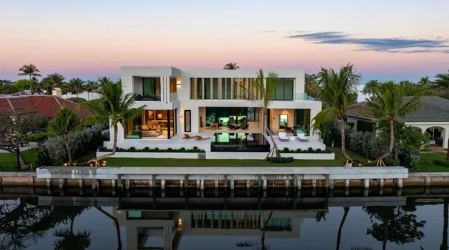 Elegant $24.5 Million Waterfront Masterpiece in Manalapan Blends Modern Design with Resort-Style Living