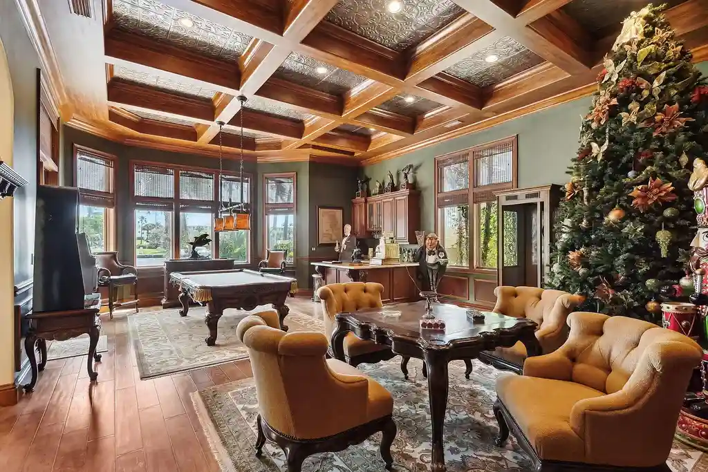Luxury waterfront estate at 3870 NE 31st Avenue in Lighthouse Point with private dock, pool, and Mediterranean architecture
