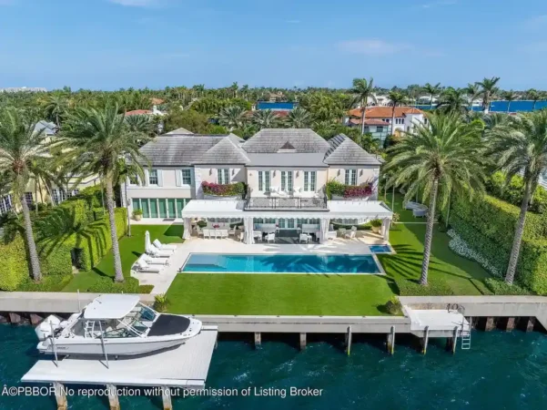 $39.8 Million Georgian Masterpiece on Everglades Island Offers Rare Palm Beach Waterfront Luxury