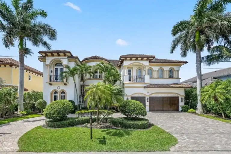 Stunning $5.5 Million Waterfront Estate in Delray Beach Offers Luxury Dock, Elevator, and Theater