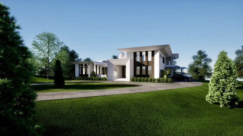 Curving Modern by JMAD A Sculptural Lakefront Home That Redefines Rooflines 7