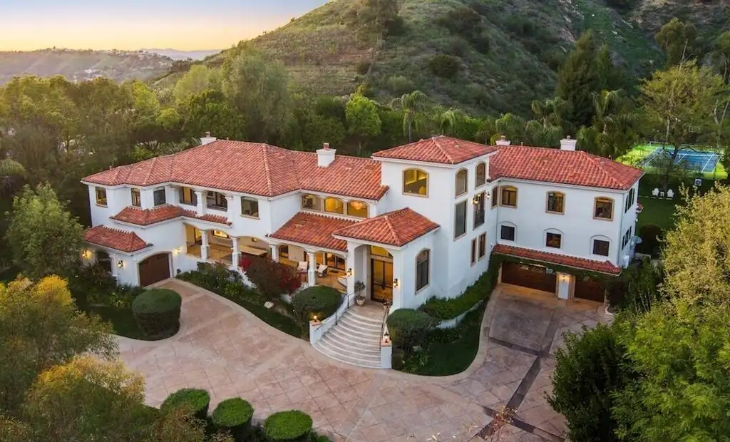 Experience Magnificent Mediterranean Luxury at 23593 Park South St — A Private Calabasas Retreat for 8 1