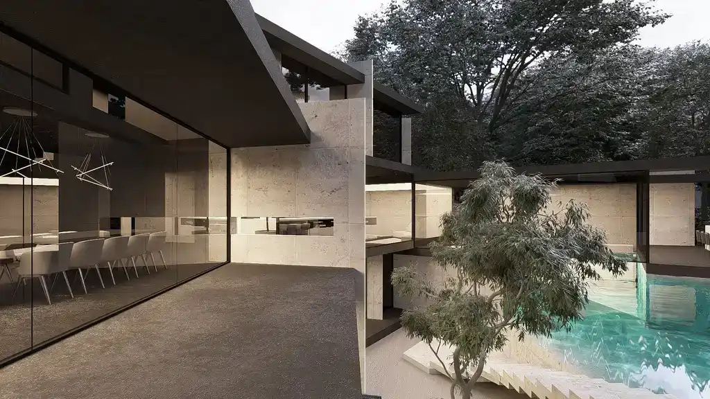 Hourglass Concept House by STATE of Architecture A Sculptural Villa of Silence and Sophistication 6