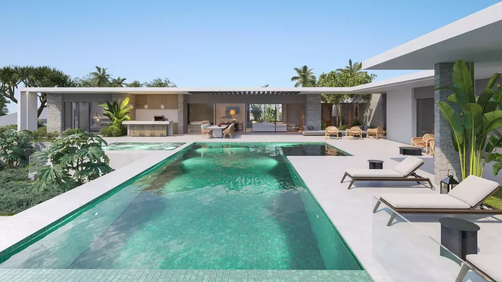 Les Jardins de Guereo by Anvana Architects, A Minimalist Tropical Villa Immersed in Nature
