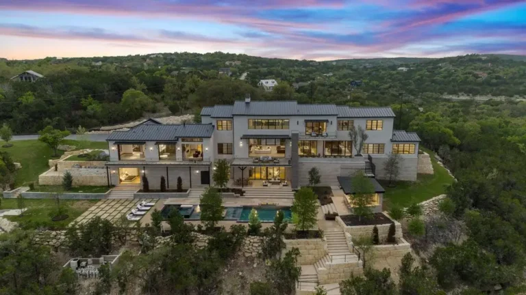 Private Warm Modern Sanctuary with Panoramic Views in Texas Listed for $14,995,000