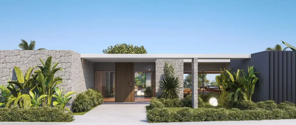 Les Jardins de Guereo by Anvana Architects, A Minimalist Tropical Villa Immersed in Nature