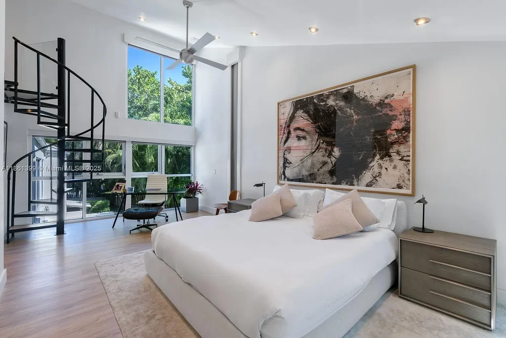 144 N Prospect Dr Coral Gables home for sale – $5.39M luxury residence designed by Hilario Candela featuring modern updates, private pool, and lush greenery.