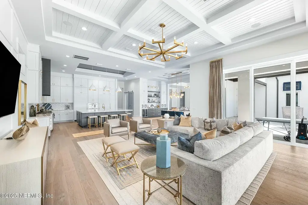 141 S ROSCOE Boulevard luxury waterfront home in Ponte Vedra Beach featuring private dock, saltwater pool, and Intracoastal views
