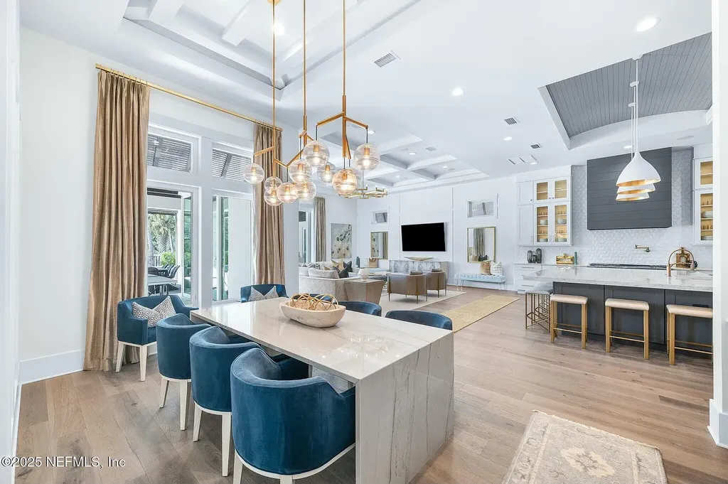 141 S ROSCOE Boulevard luxury waterfront home in Ponte Vedra Beach featuring private dock, saltwater pool, and Intracoastal views