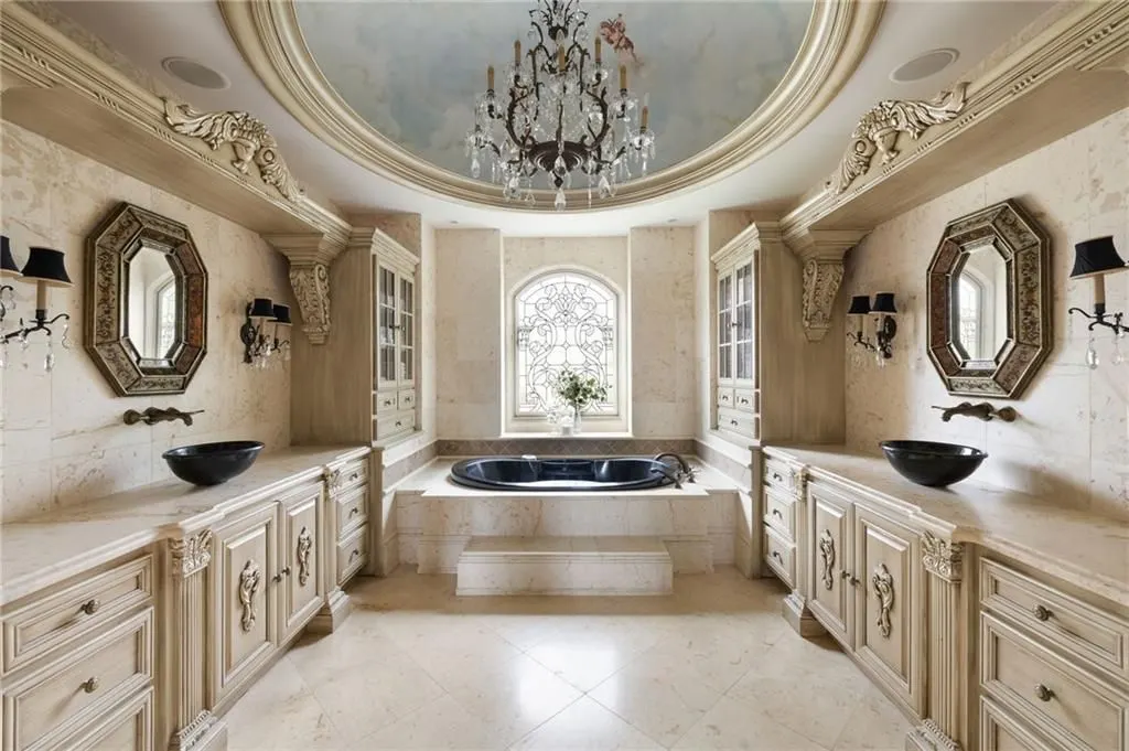 Discover The Castle at 929 Middle Fork Trl An Extraordinary 3.875M Italian Limestone Estate in Georgia 13