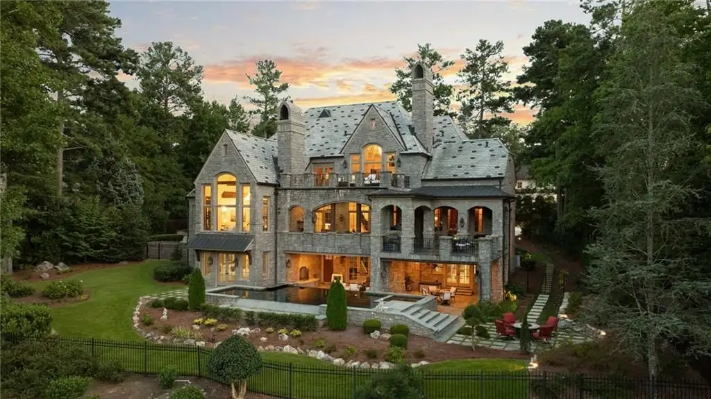Discover The Castle at 929 Middle Fork Trl An Extraordinary 3.875M Italian Limestone Estate in Georgia 5