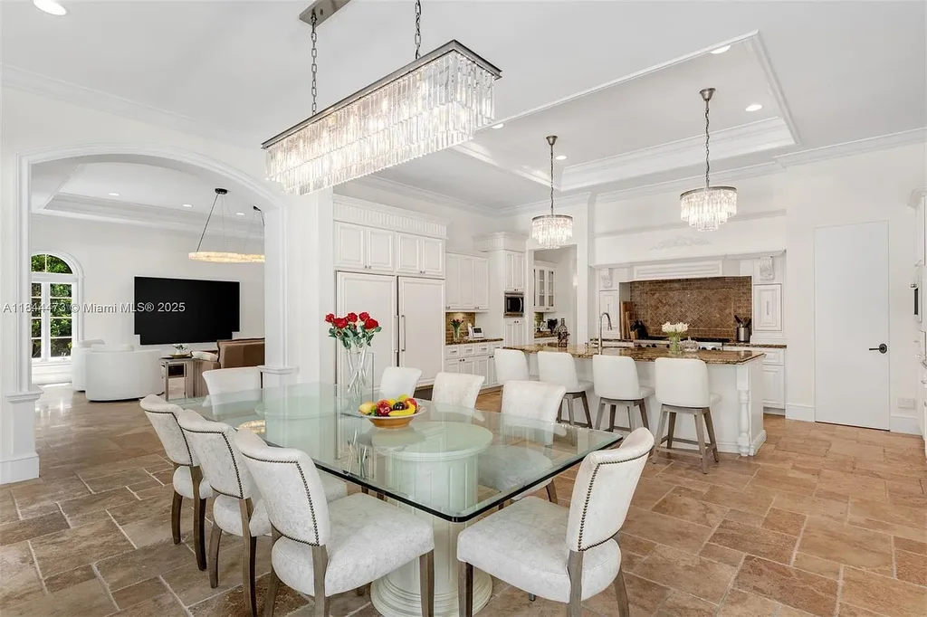Luxury Mediterranean estate at 5001 Pine Dr. Miami featuring resort-style pool and private oasis