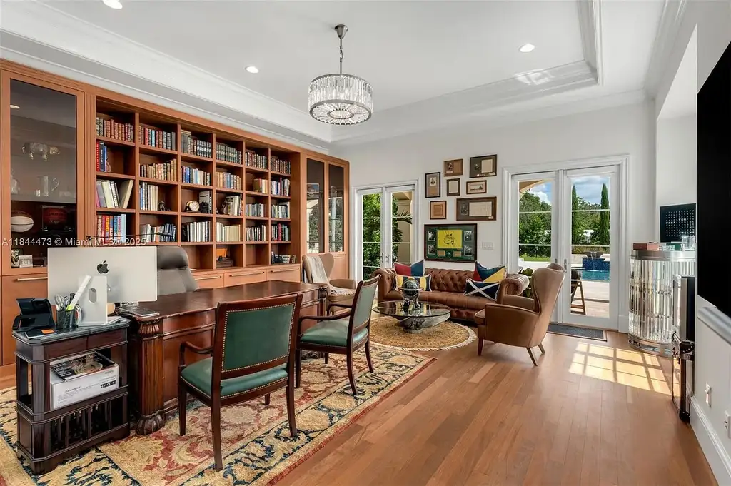 Luxury Mediterranean estate at 5001 Pine Dr. Miami featuring resort-style pool and private oasis