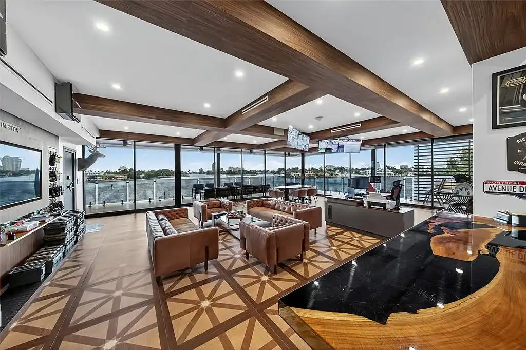 Luxury waterfront estate at 1845 SE 7th Street, Fort Lauderdale FL 33316 showcasing modern architecture and private yacht dock