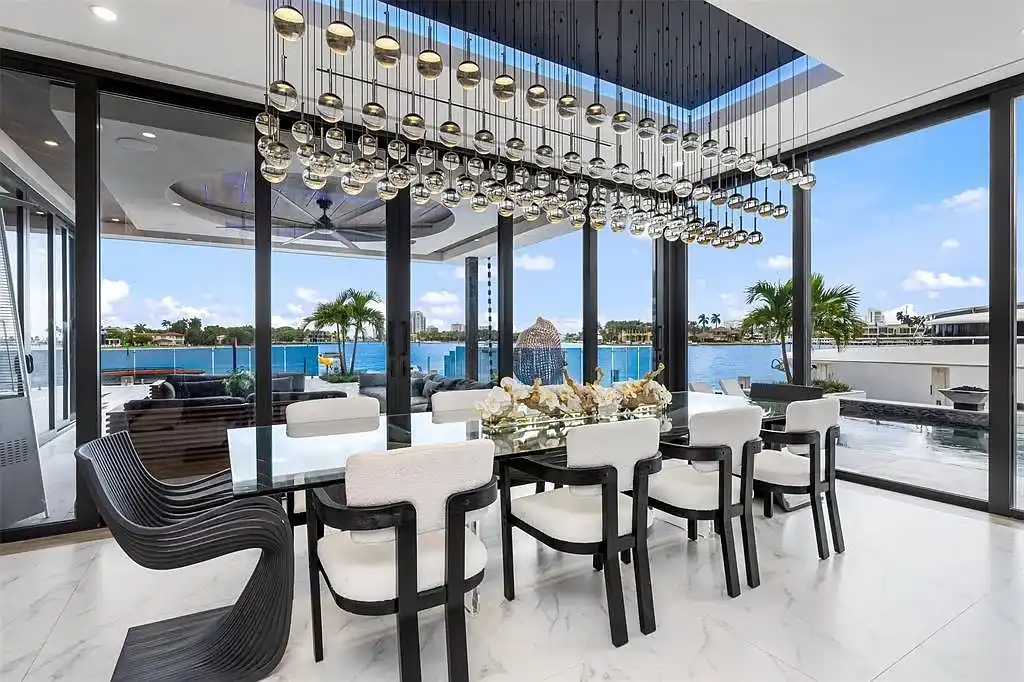 Luxury waterfront estate at 1845 SE 7th Street, Fort Lauderdale FL 33316 showcasing modern architecture and private yacht dock