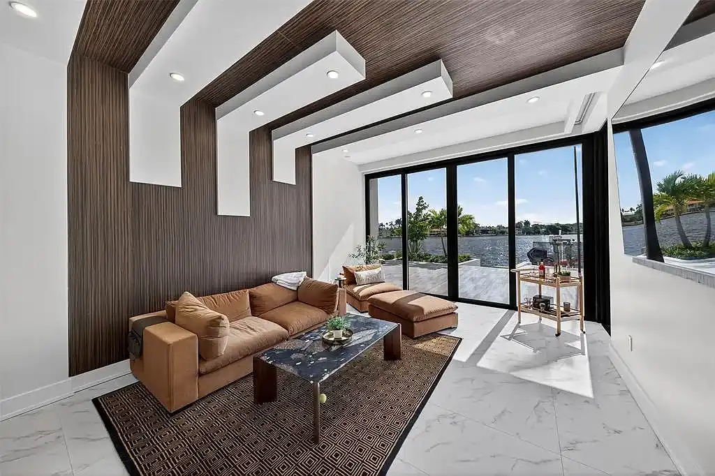 Luxury waterfront estate at 1845 SE 7th Street, Fort Lauderdale FL 33316 showcasing modern architecture and private yacht dock